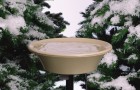14" Heated Bird Bath with EZ-Tilt Deck and Pole Mount