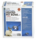 1 Quart Stainless Steel Heated Pet Bowl