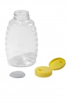 16 oz Plastic Skep-Style Jar 1 lb, case of 12 bottles w lids