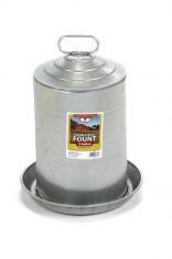 3 Gallon Double Wall Metal Poultry Fount