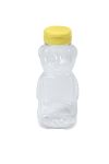 12 Ounce Plastic Bear Bottle case of 12 bottles with lids