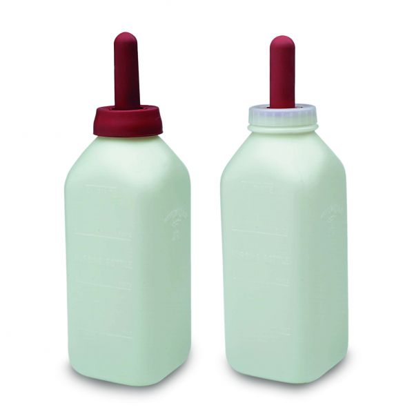 2 qt with Clear snap on Nipple BESS Calf 2qt Nursing Feeding Bottle Leak-Free