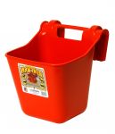 Durable & Useful Space Saving Corner Feed Trough Little Giant Plastic Corner Feeder Bucket Item No. PCF6RED Red 26 Quart 