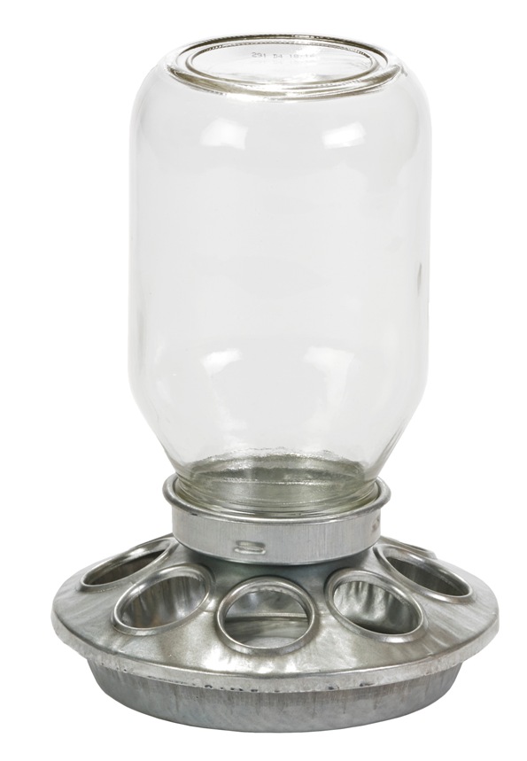 Miller 9810 Round Jar Galvanized Feeders Base for Chicken Chic Coop  LOT OF 10 
